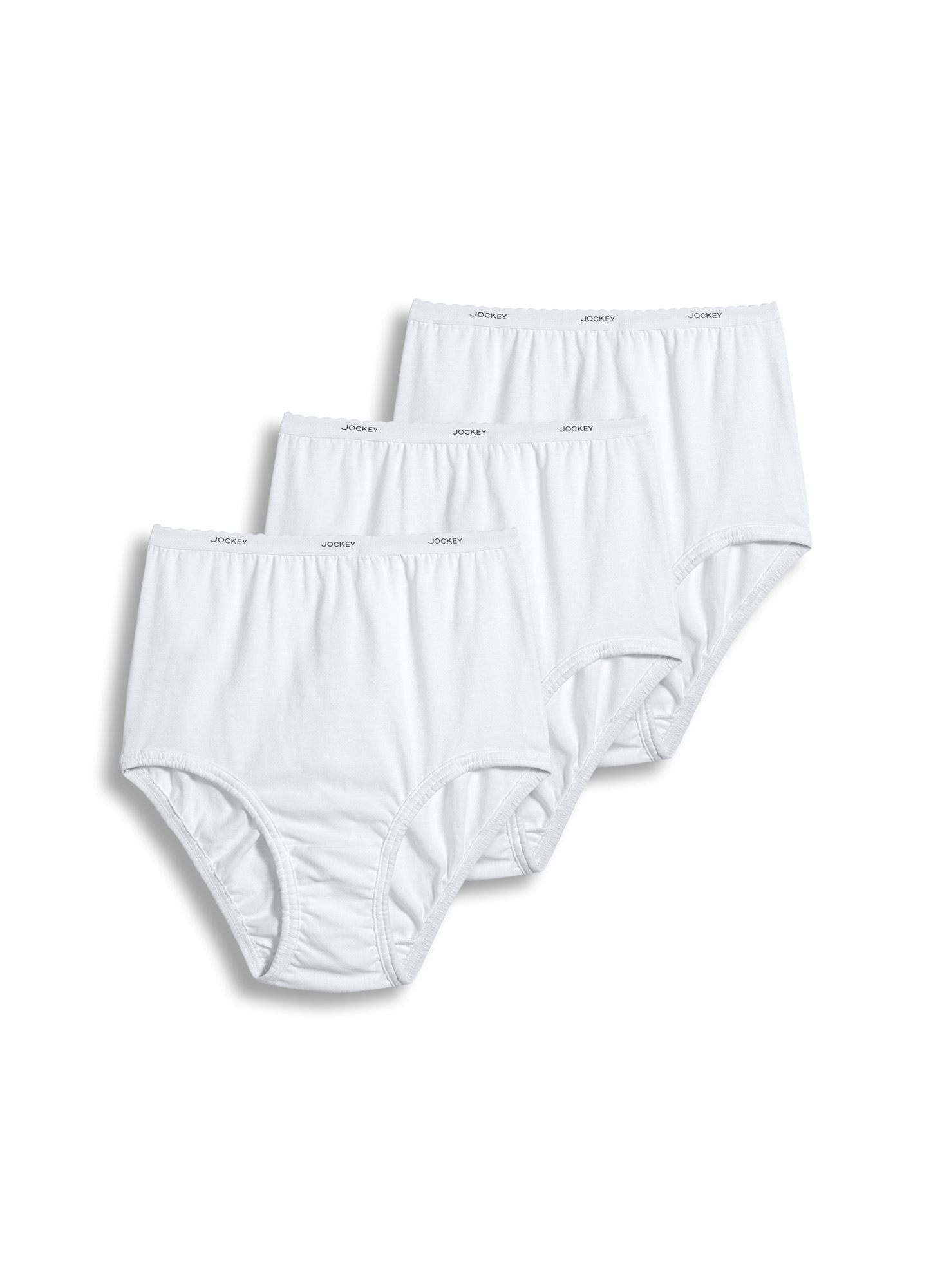 Jockey® Essentials Girls' Cotton Stretch Brief Panty - 3 Pack, Sizes S-XL ( 6-16) 