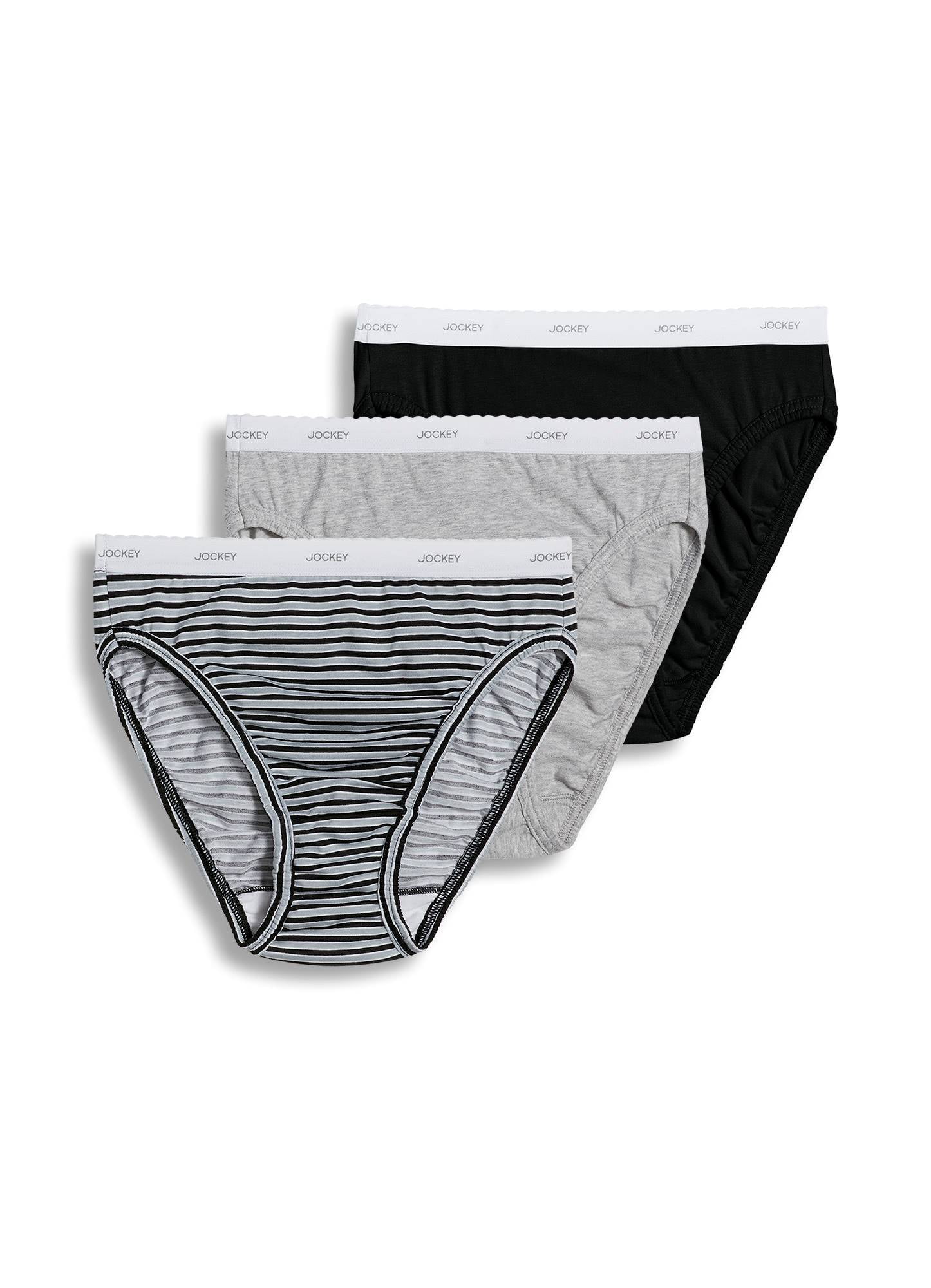 Jockey Women's Underwear Classic French Cut - 3 Pack, Ivory, 5