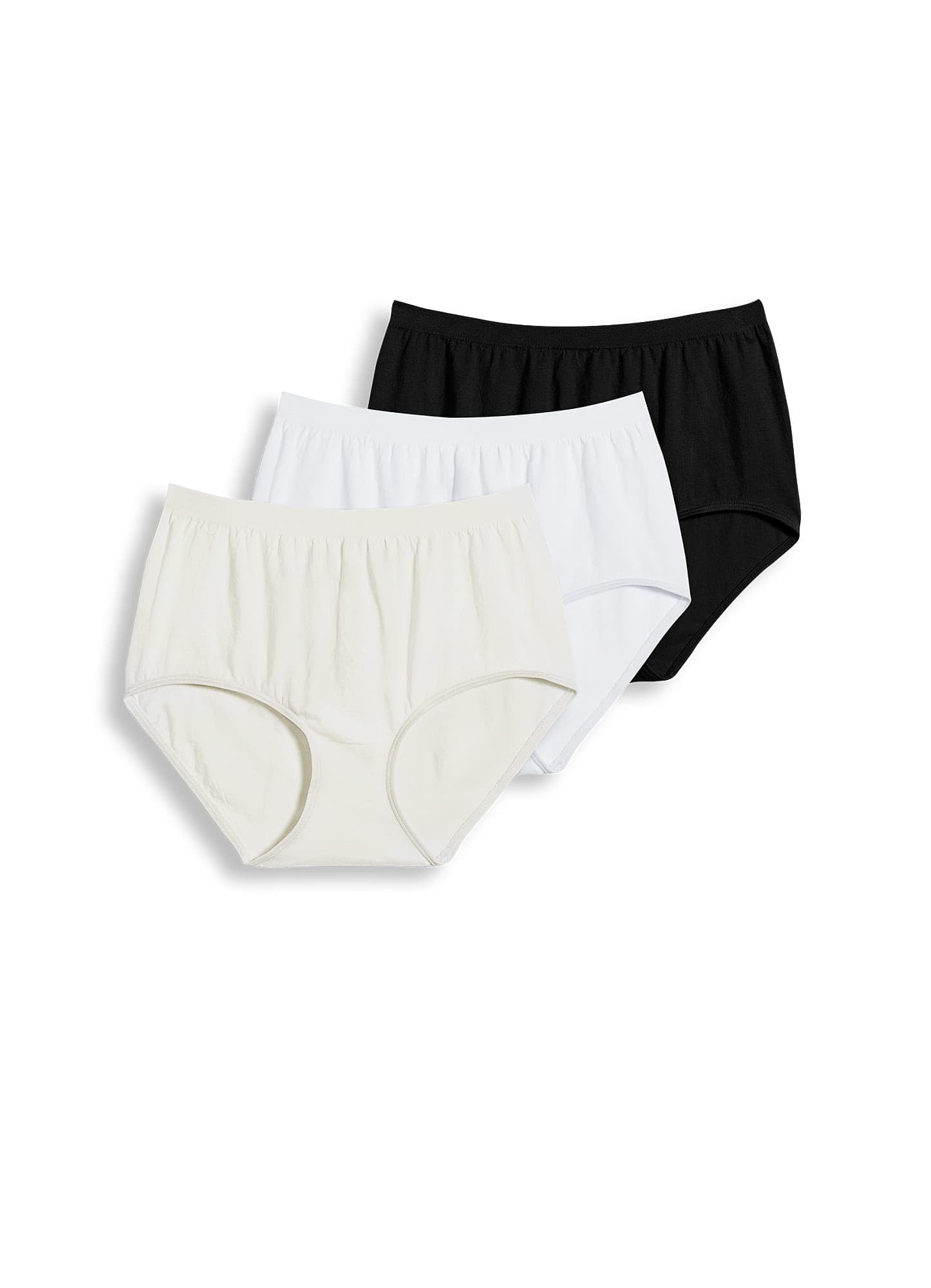 Jockey Women's Underwear Classic Brief - 3 Pack, Ivory, 5