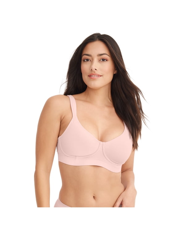Women's Cooling Cotton Blend Wirefree Full Coverage Molded Cup Bra