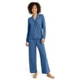 thumbnail image 1 of Jockey Women's Cooling Modal Notch Collar Long Sleeve Top & Pant Set, 1 of 6