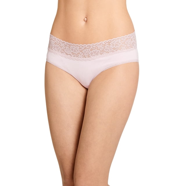 Jockey Women's Lace Hipster Comfort Underwear, Cotton Stretch Panties