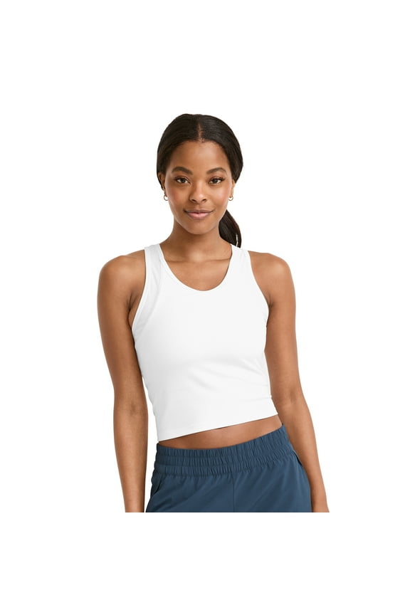 Women's EVERACTIVE Mesh Lined Crop Tank With Built-In Bra