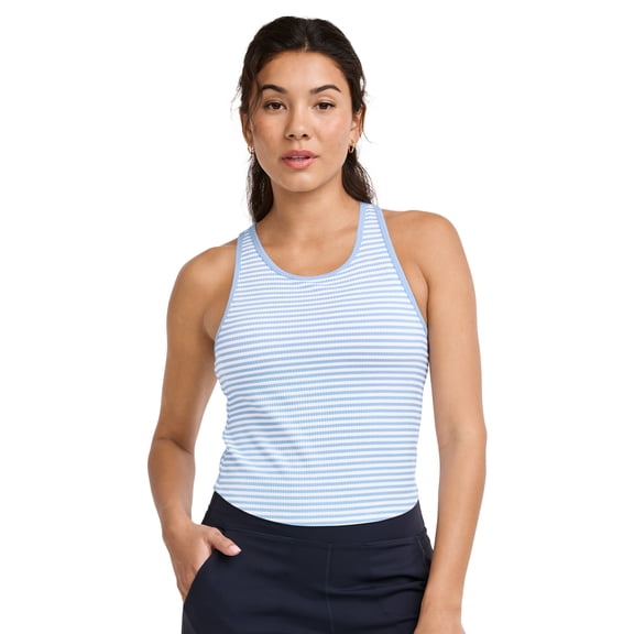 Jockey Women's EVERACTIVE Rib Racer Crop Tank With Built-In Bra