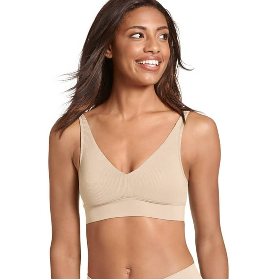 Jockey Women's EcoSeamfree Rib Molded Cup Plunge Bralette
