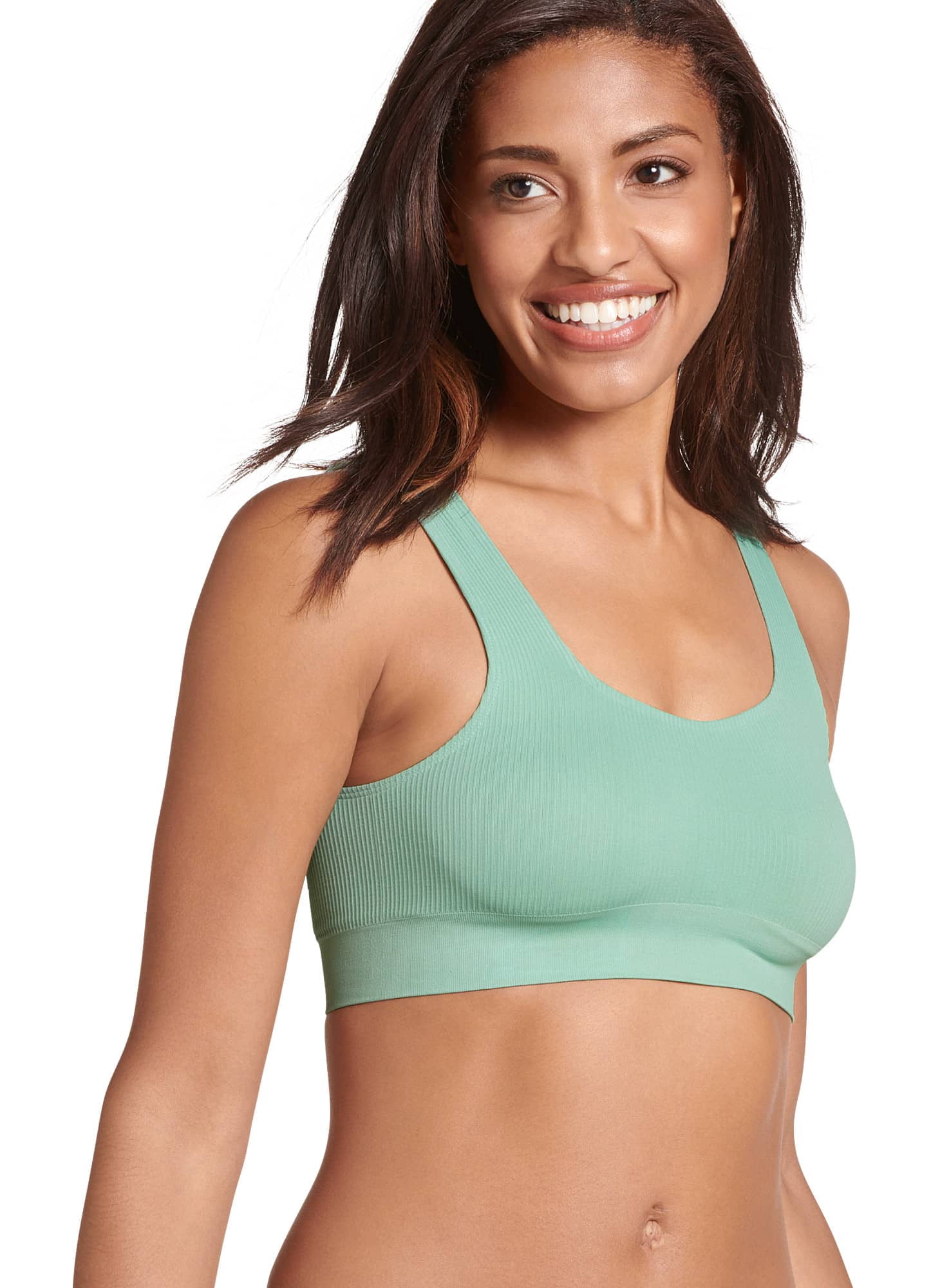 Jockey Women's EcoSeamfree Rib Scoop Bralette - Walmart.com