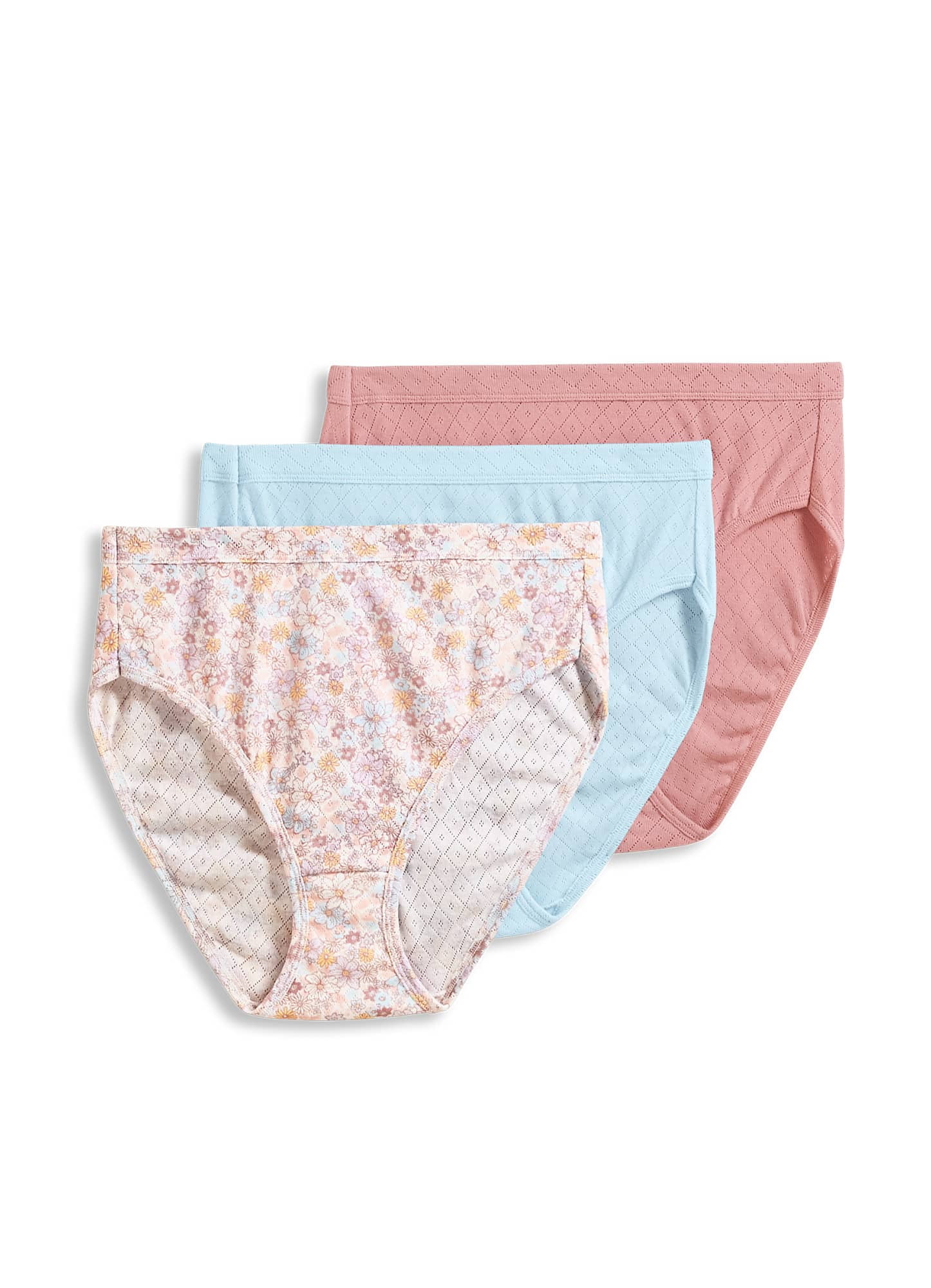 Jockey Women's SIZE 8 Supersoft French Cut Panties 3-PACK Pink