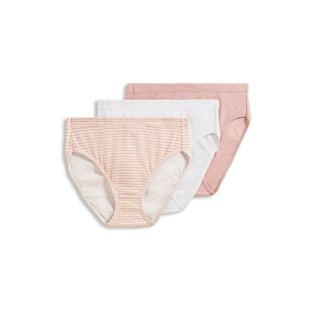 Jockey Women's 100% Cotton Elance Breathe French Cut - 3 Pack