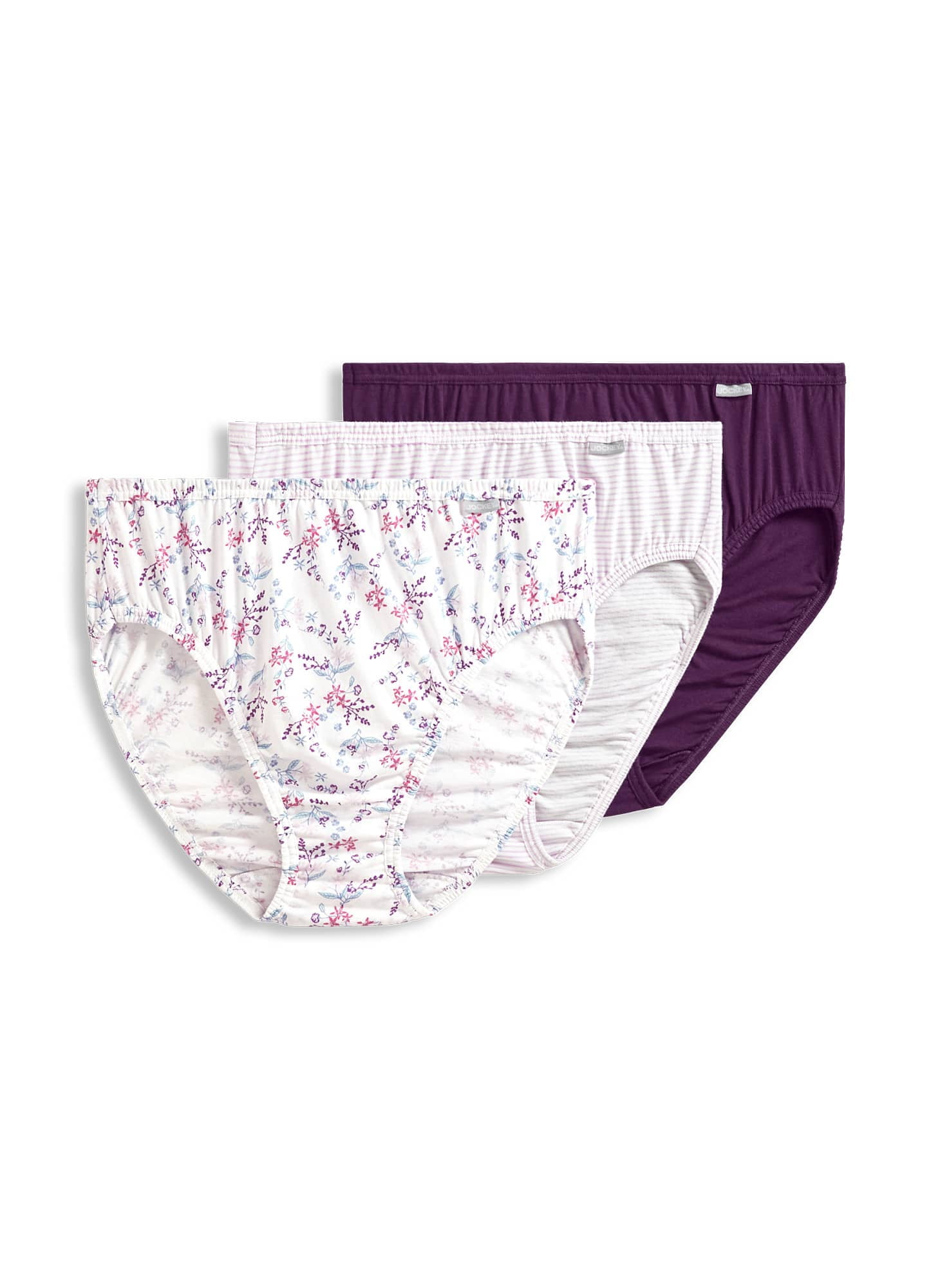 Police Auctions Canada - Women's Jockey Elance French Cut Panties, 3 Pack - Size  8/XL (517533L)