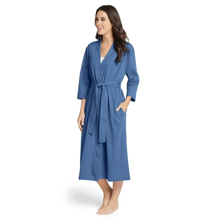 Jockey Women s Everyday Essentials 100 Cotton Long Robe Walmart