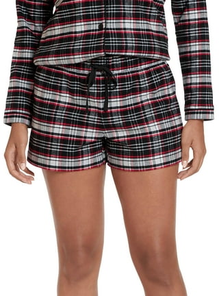 Joyspun Women's Flannel Sleep Shorts, Sizes XS to 3X 