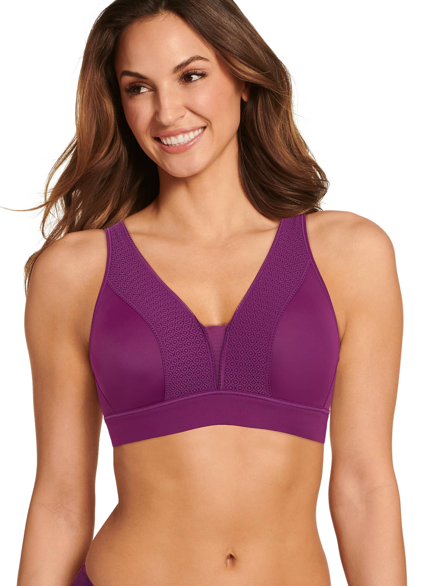 Jockey Women's Forever Fit Full Coverage Lightly Lined Lace Bra 