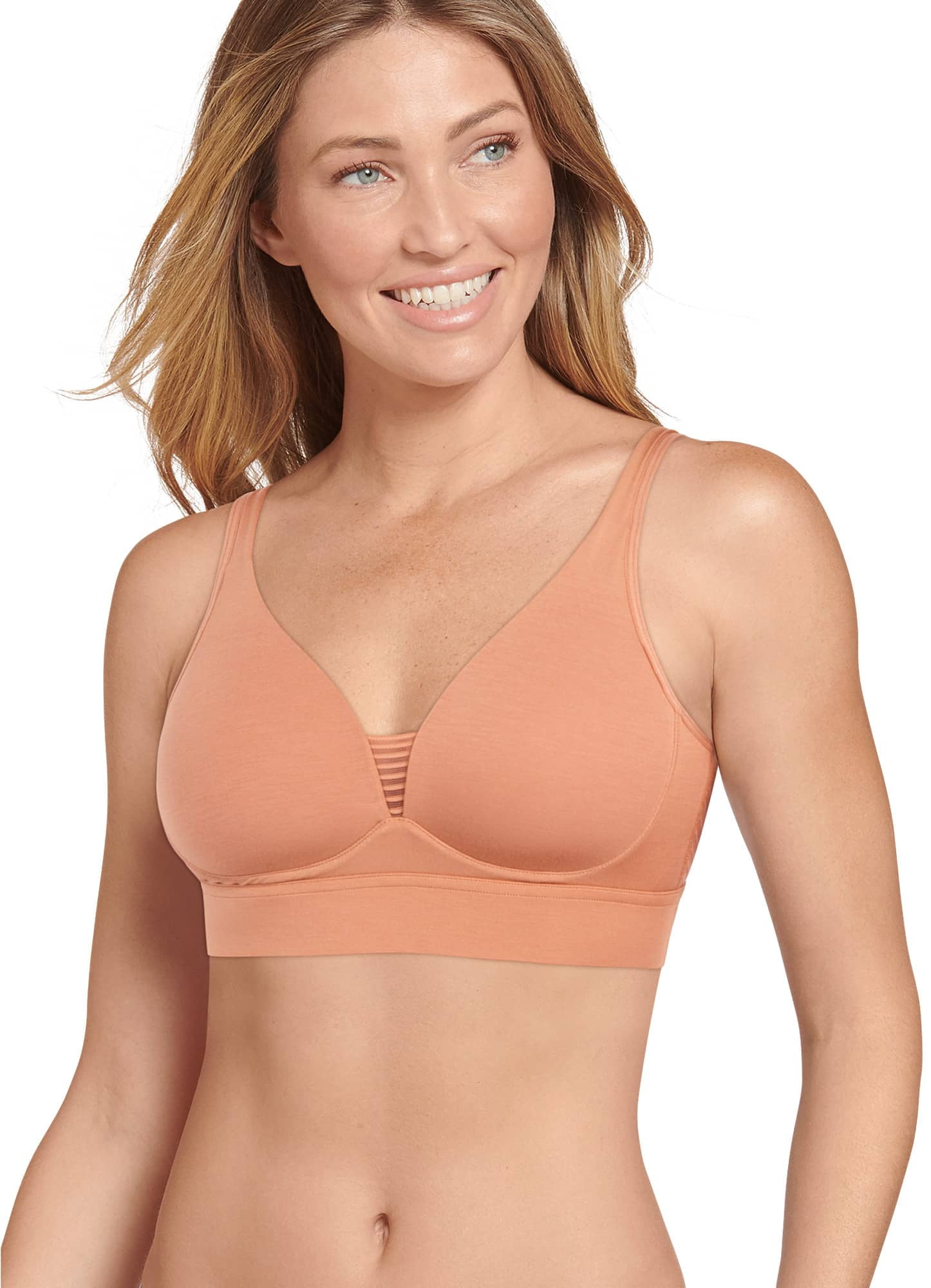 Jockey Women's Forever Fit Supersoft Modal V-Neck Molded Cup Bra - Walmart.com
