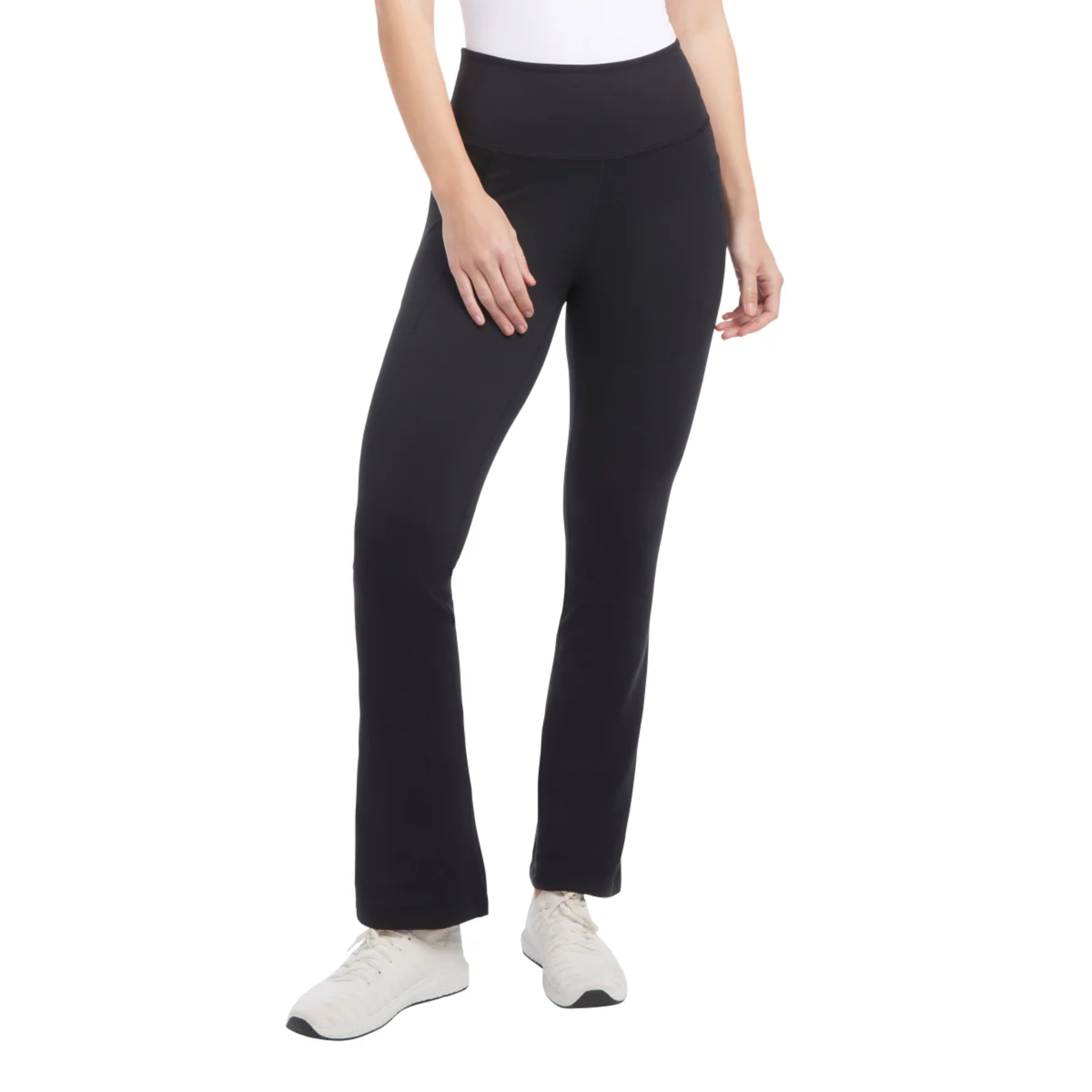 Jockey Women's High Rise Moisture Wicking Flare Yoga Pants (Black