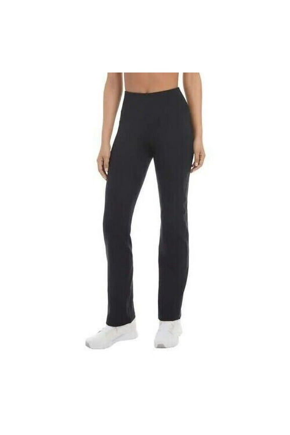 Women's High-Rise Side Pockets Moisture Wicking Yoga Pants, Black XS