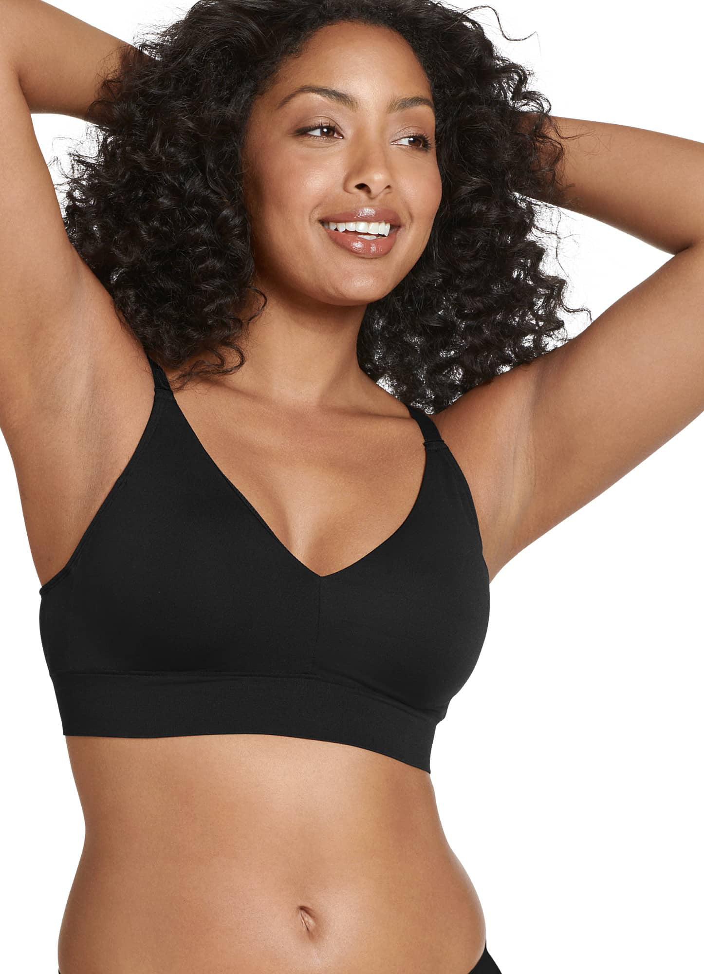 Jockey Set of 2 Forever Fit Molded Cup Soft Touch Lace Bra black