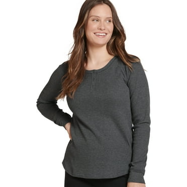 Jockey Women's Long Sleeve Waffle Henley