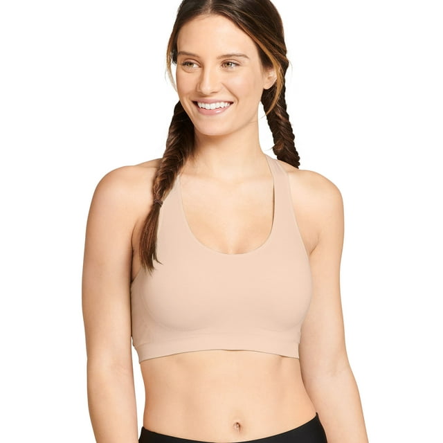 Jockey Women's Mid Impact Removable Cup Seamless Sports Bra - Walmart.com