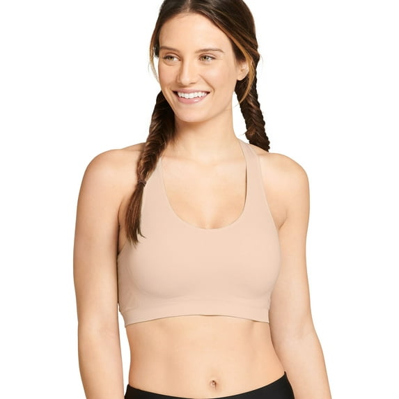 Jockey Women's Mid Impact Removable Cup Seamless Sports Bra