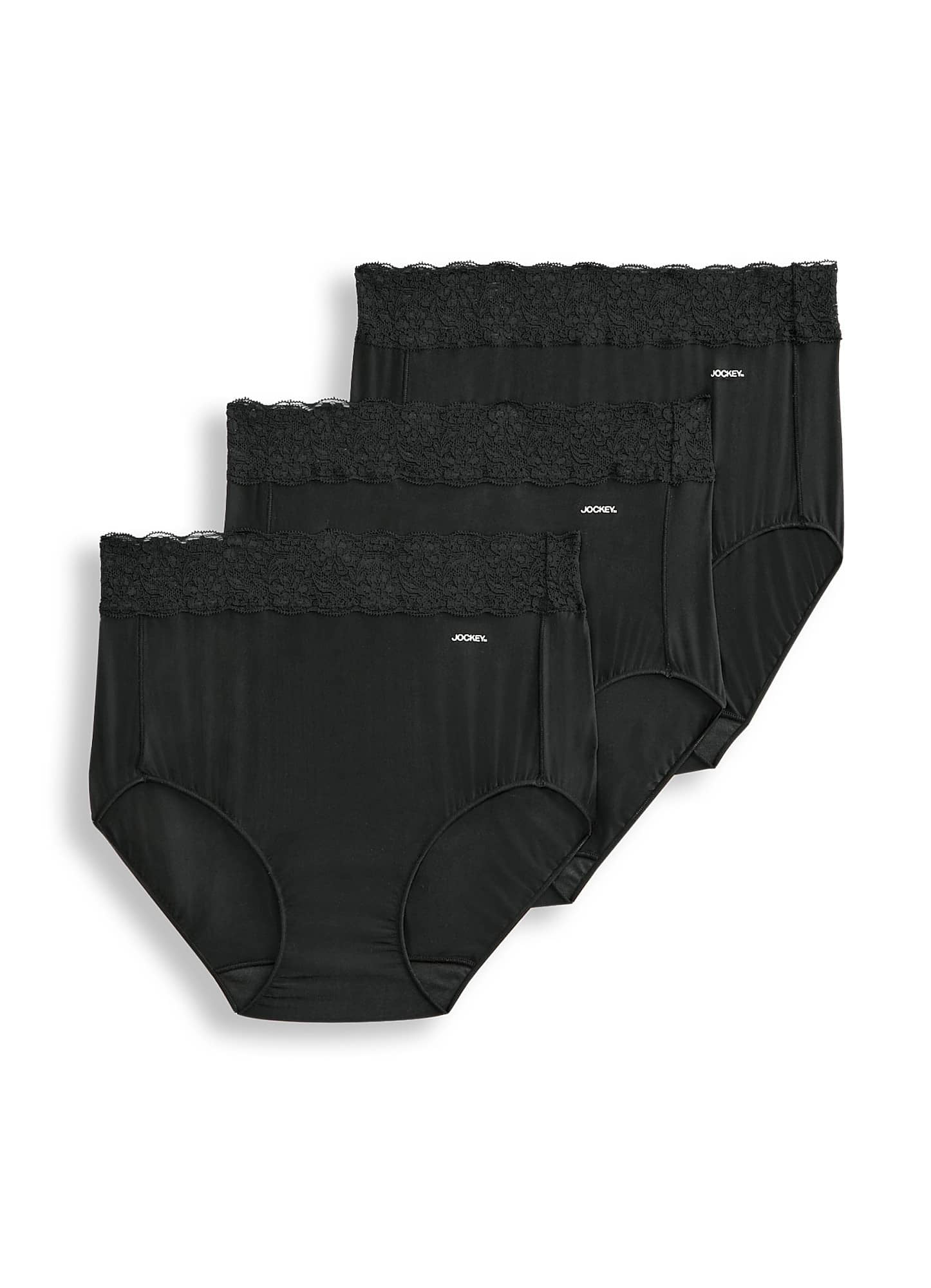 Jockey Women's No Panty Line Promise Tactel Lace Full Rise Brie