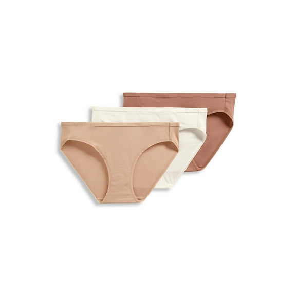 Jockey Women's Organic Cotton Stretch Logo Bikini - 3 Pack