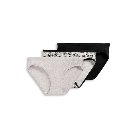 Jockey Women's Organic Cotton Stretch Logo Bikini - 3 Pack