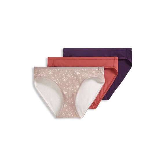 Jockey Women's Organic Cotton Stretch Logo Bikini - 3 Pack