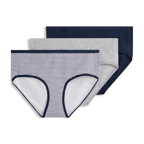 Jockey Women's Organic Cotton Stretch Logo Hipster - 3 Pack