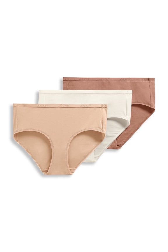 Women's Organic Cotton Stretch Logo Hipster - 3 Pack