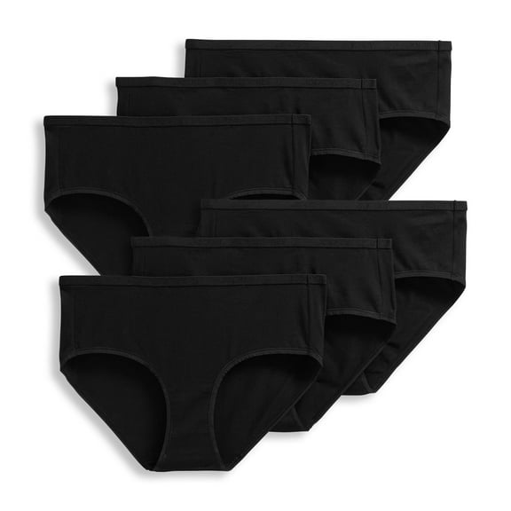 Jockey Women's Organic Cotton Stretch Logo Hipster - 6 Pack