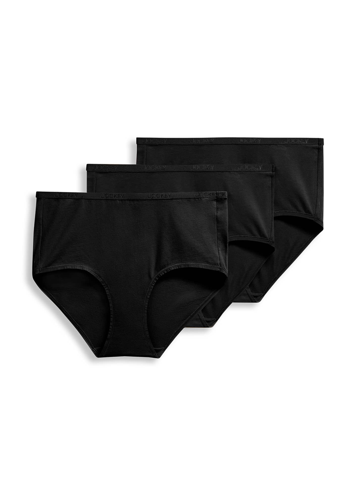 Jockey Women's Organic Cotton Stretch Logo Modern Brief - 3 Pack