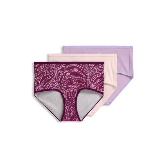 Jockey Women's Organic Cotton Stretch Logo Modern Brief - 3 Pack