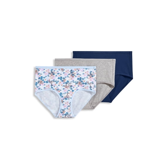 Jockey Women's Organic Cotton Stretch Logo Modern Brief - 3 Pack
