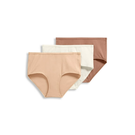 Jockey Women's Organic Cotton Stretch Logo Modern Brief - 3 Pack