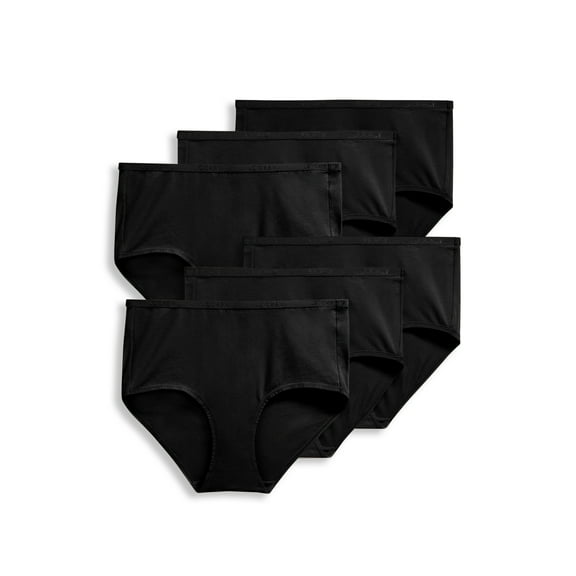 Jockey Women's Organic Cotton Stretch Logo Modern Brief - 6 Pack