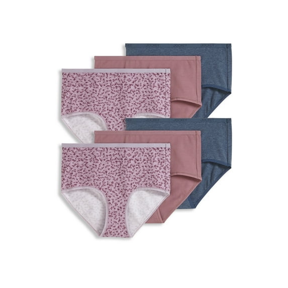 Jockey Women's Organic Cotton Stretch Logo Modern Brief - 6 Pack
