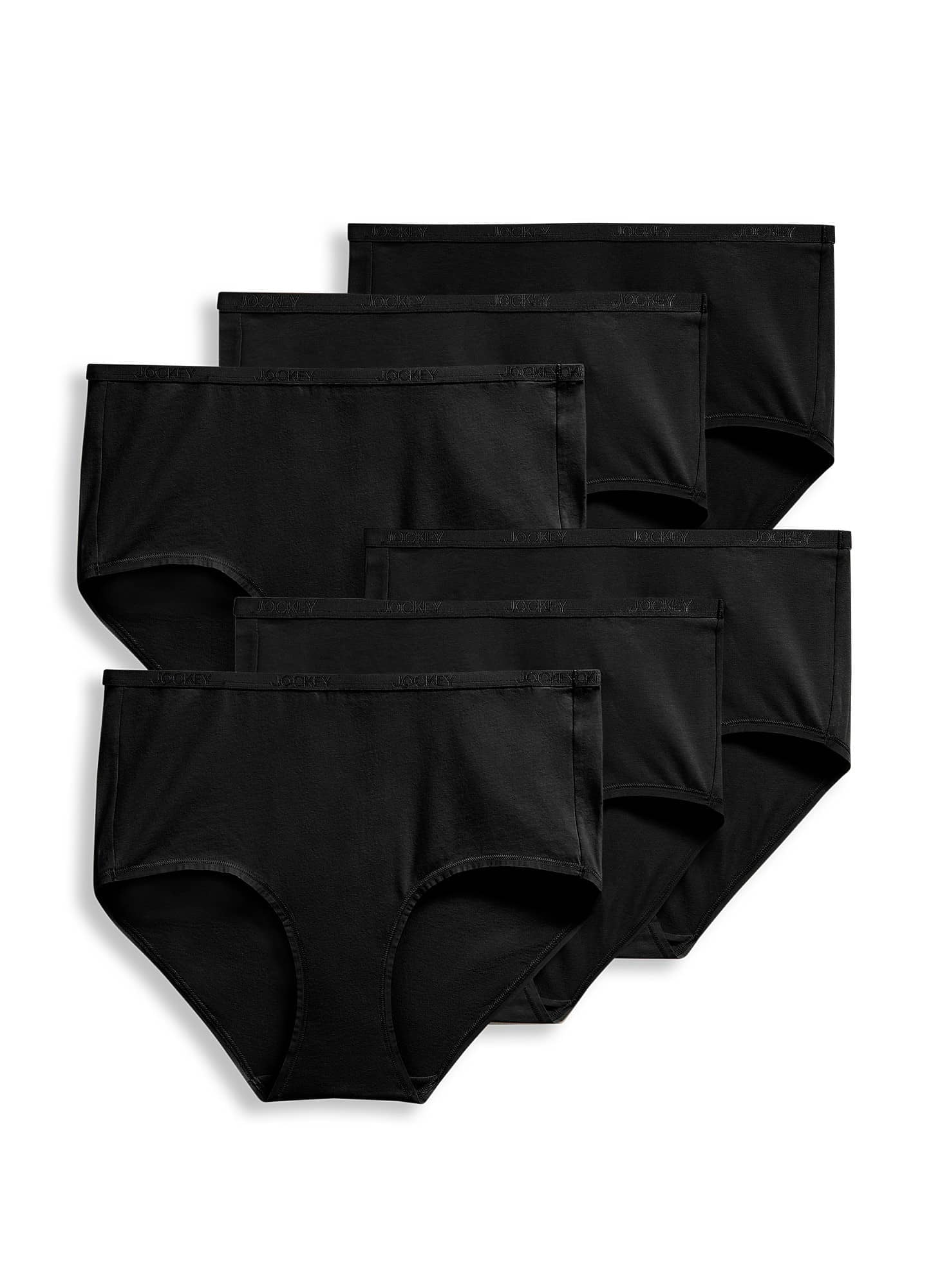 Jockey Women's Organic Cotton Stretch Logo Modern Brief 6 Pack