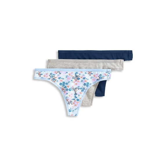 Jockey Women's Organic Cotton Stretch Logo Thong - 3 Pack