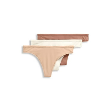 Jockey Women's Organic Cotton Stretch Logo Thong - 3 Pack