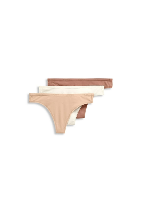 Women's Organic Cotton Stretch Logo Thong - 3 Pack