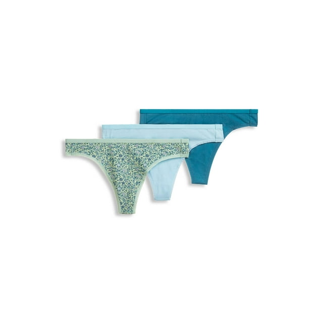 Jockey Women's Organic Cotton Stretch Logo Thong - 3 Pack - Walmart.com