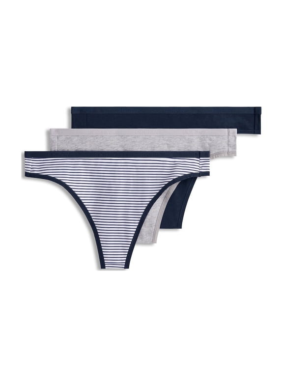 Women's Organic Cotton Stretch Thong - 3 Pack