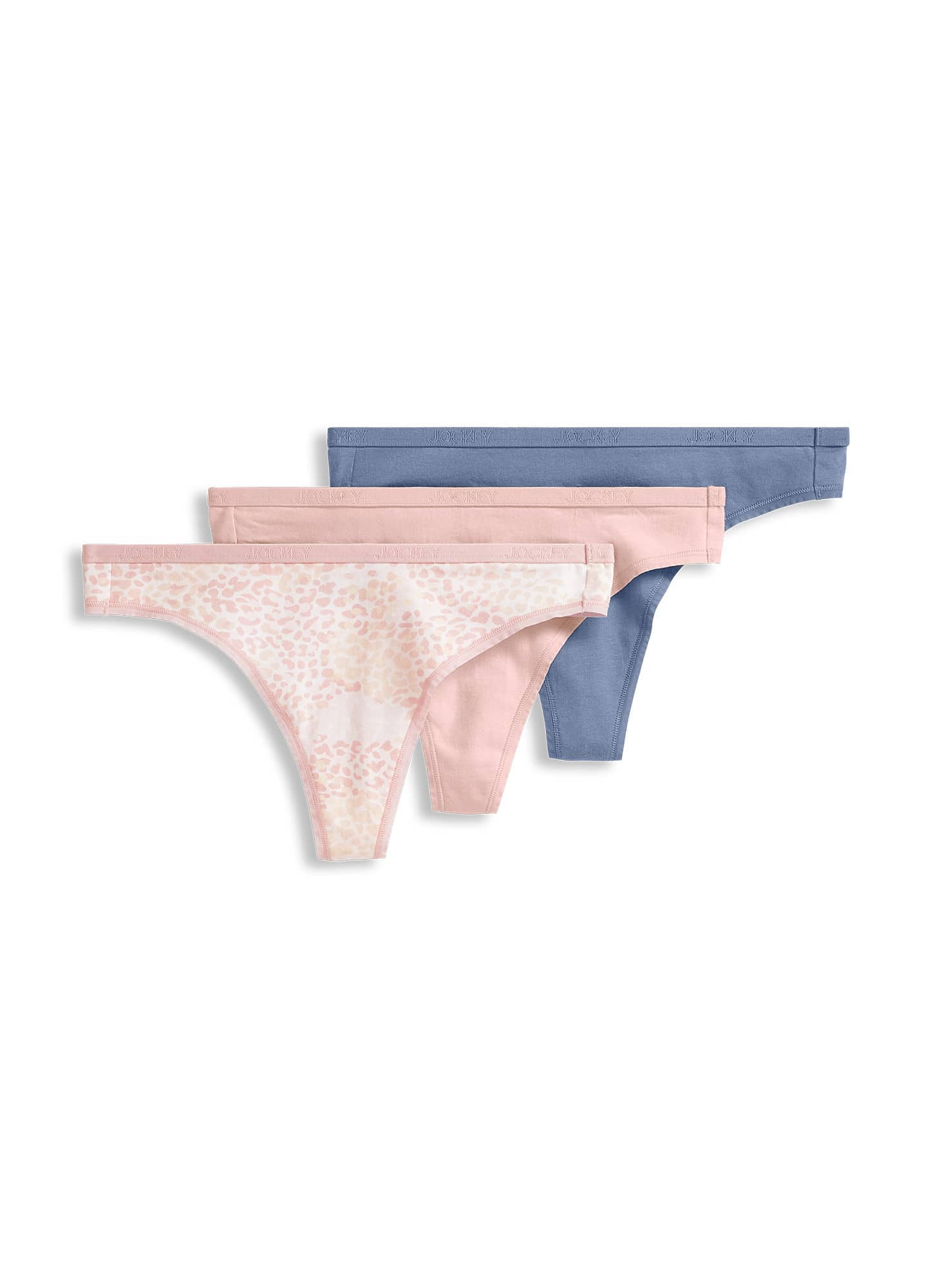 Jockey Women's Organic Cotton Stretch Logo Thong - 3 Pack - Walmart.com
