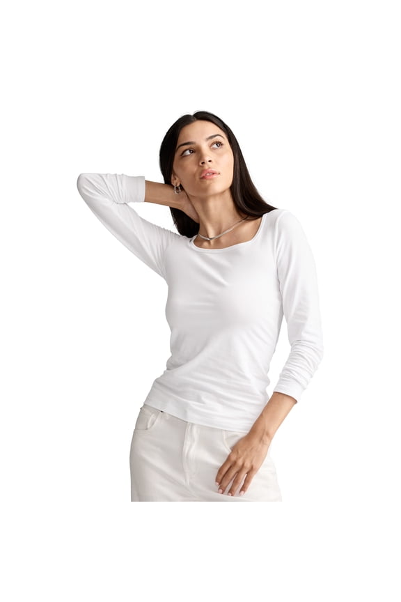 Women's Organic Cotton Stretch Long Sleeve Top