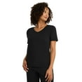 thumbnail image 1 of Jockey Women's Organic Cotton Stretch Short Sleeve V-Neck Top, 1 of 4
