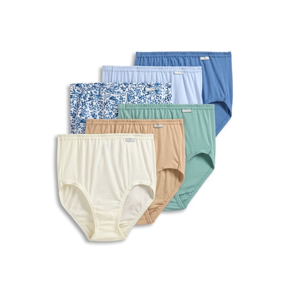 Jockey Women's Plus Size 100% Cotton Elance Brief - 6 Pack