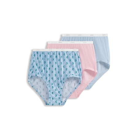 Jockey Women's Plus Size 100% Cotton Classic Brief - 3 Pack