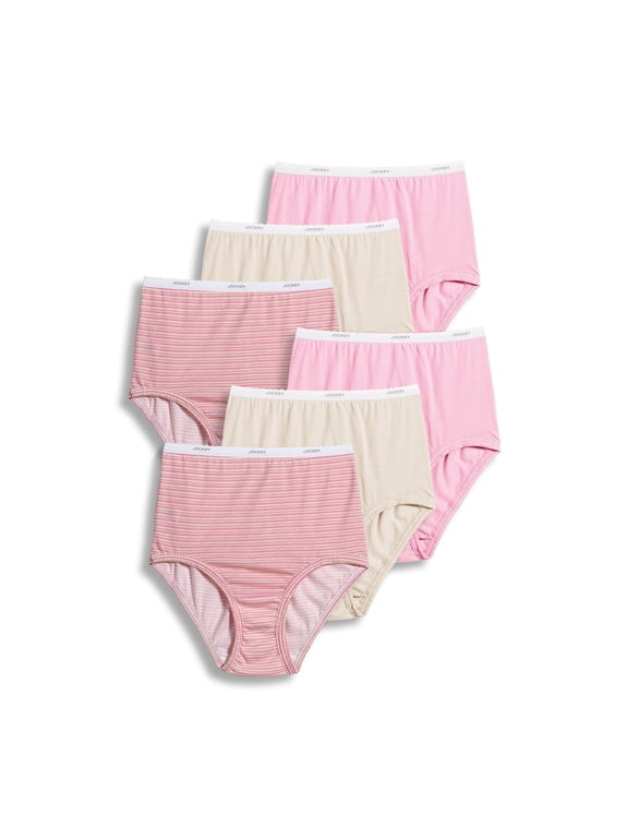 Women's Plus Size 100% Cotton Classic Brief - 6 Pack