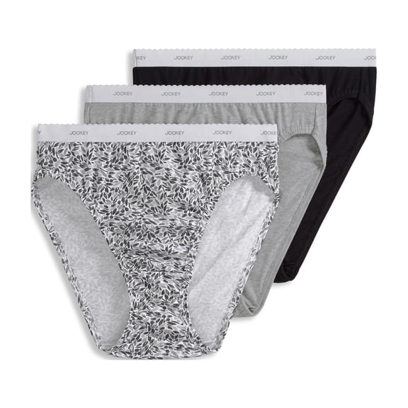 Jockey Women's Plus Size 100% Cotton Classic French Cut - 3 Pack