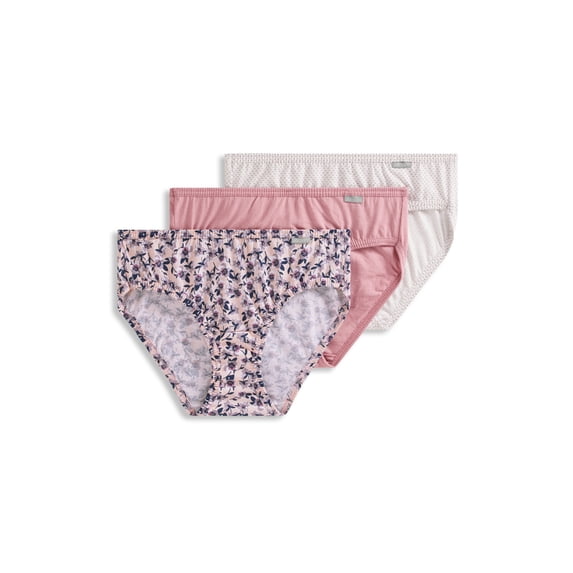 Jockey Women's Plus Size 100% Cotton Elance Bikini - 3 Pack